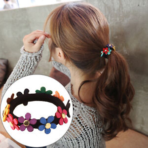 Accessori Per Capelli Elastici Di Bellissimi Fiori Dolci Colorati A Coda Di Ca Ebay