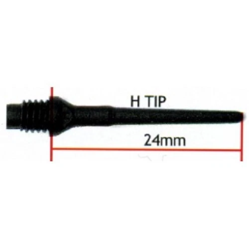 Harrows Punte Per Freccette Keypoint Mini Black 2BA – 18,5 Mm, Confezione Da 100 Pezzi, Filettatura Fine