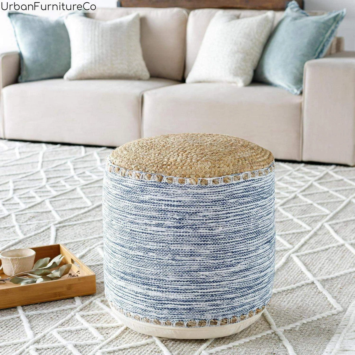 Nautical on sale pouf ottoman