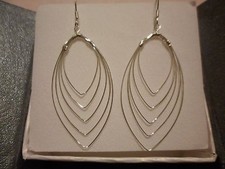 Designer Inspired 925 Sterling Silver Dangle Earrings w/Shepherd Hook Backs
