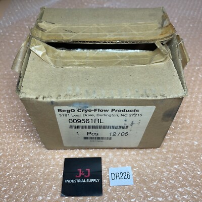 BRAND NEW SEALED- RegO Cryo-Flow 009561RL Valve For Oxygen/Oxygen Enriched Servi