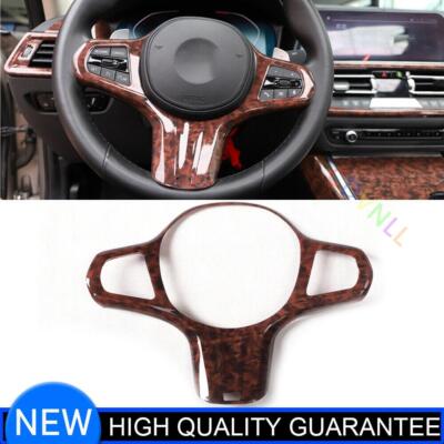 Fit For BMW 3 Series 20-2021 Wood Grain Inner Steering Wheel Cover Decor Trim 1*