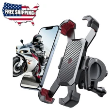 Motorcycle Phone Mount Auto Lock Military Anti-Shake Vibration Bike Phone Holder