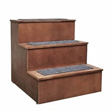 Returned item! Deluxe Wood Cat Dog Pet Stairs 3 Steps Stairs Access Bed
