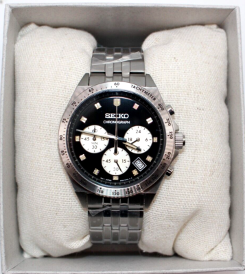 SEIKO Spirit NEO VINTAGE SBTR047 Black Chronograph Quartz Men's
