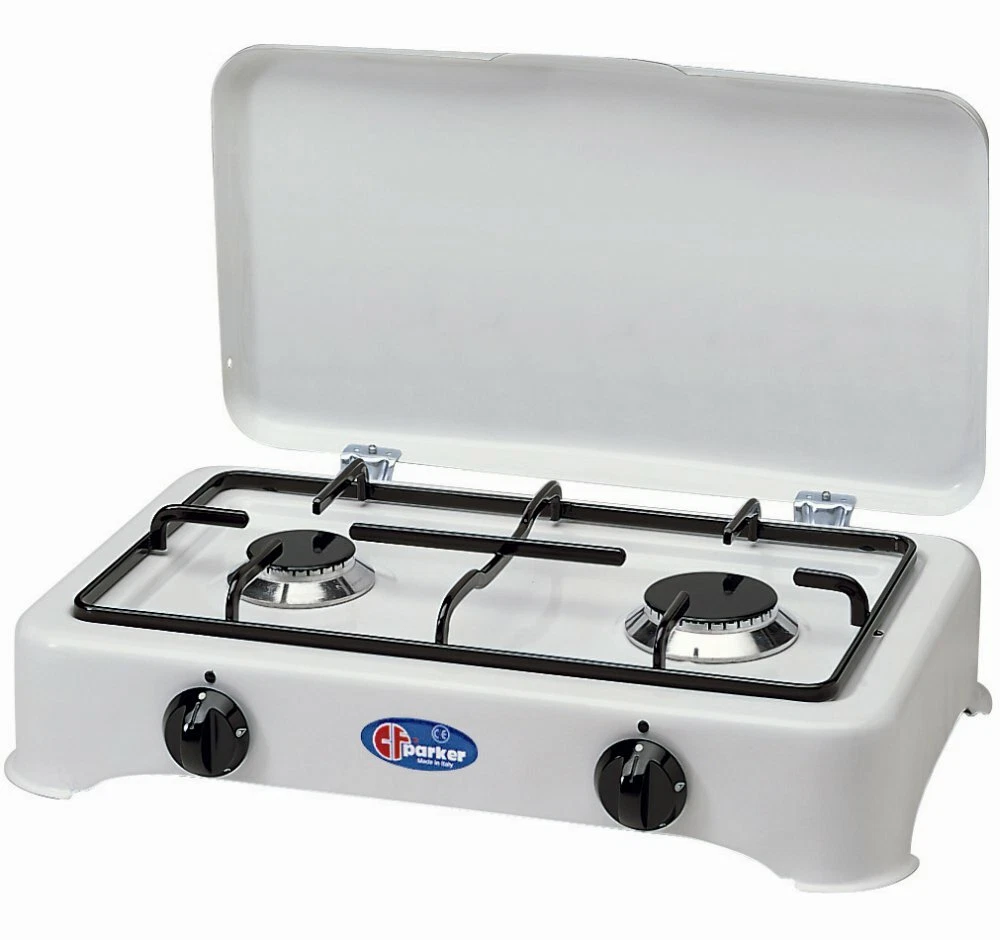 Fornello A Gas Fornellino Portatile Gpl Due Fuochi Da Capeggio Doppia - Foto 11