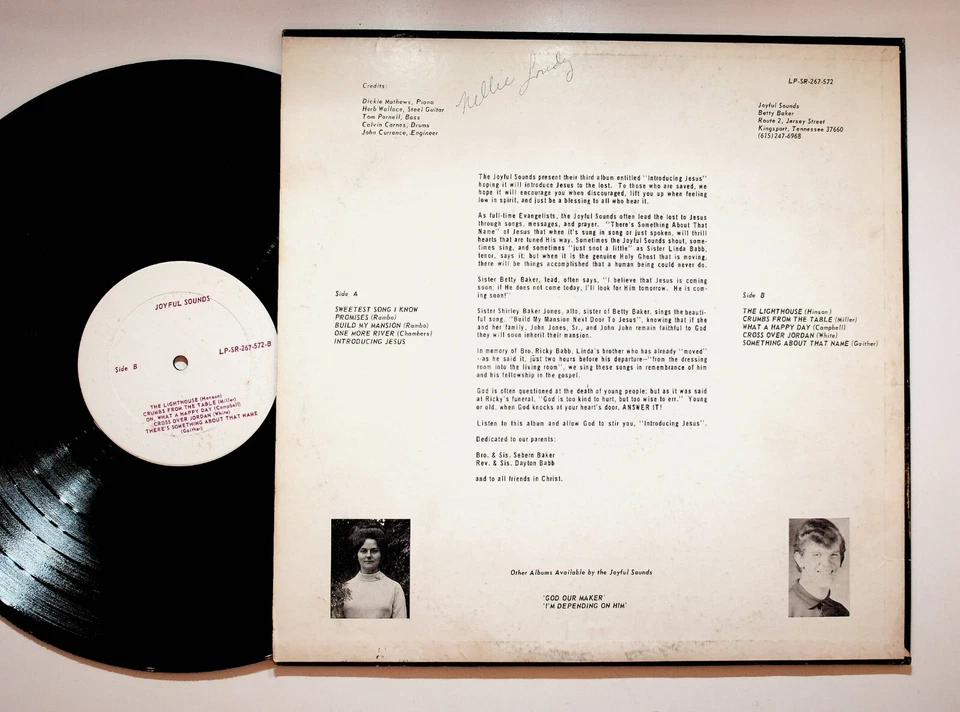 The Joyful Sounds Introducing Jesus Gospel Christian Vinyl LP Record - Image 2 of 4