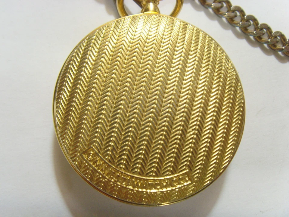 Vintage Majesti watch co golden pocket watch with FOB chain FC1190 - Image 3 of 4