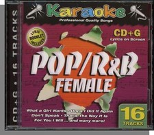 Karaoke CD G - Pop/R B Female - New 2003, 16 Track Karaoke Bay CD  32222 