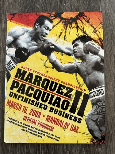 Manny Pacman Pacquiao vs Juan Manuel Marquez 2 Boxing Program #2