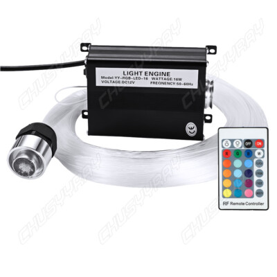 LED Fiber Optic Light Star Ceiling Kit Decor DIY Car RGBW 12v 300PC 2M 16W