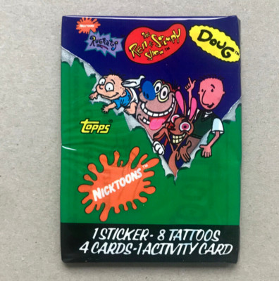 Nickelodeon (1993) Trading Cards Booster Topps Nicktoons Rugrats Ren Stimpy Doug