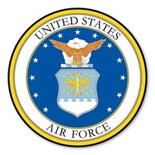 United States Air Force 5" Round Circular DECAL Sticker FAST USA SHIP