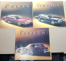 Lot Of 4 VINTAGE 1984 Chrysler Brochures New Yorker Fifth Avenue E Class Sedan