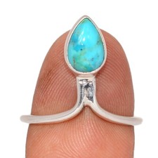 Composite Mohave Blue Turquoise 925 Sterling Silver Ring Jewelry s.7 CR73852