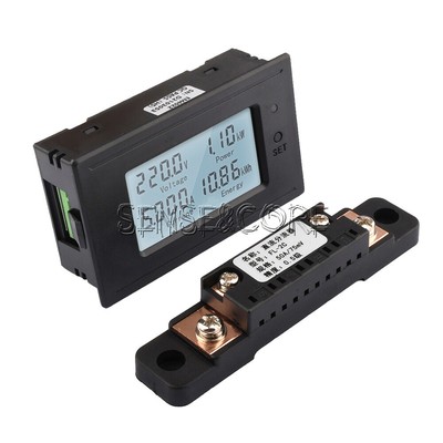 DC6-200V 20A 50A 100A Digital LCD Voltage Current Power Meter Voltmeter Ammeter