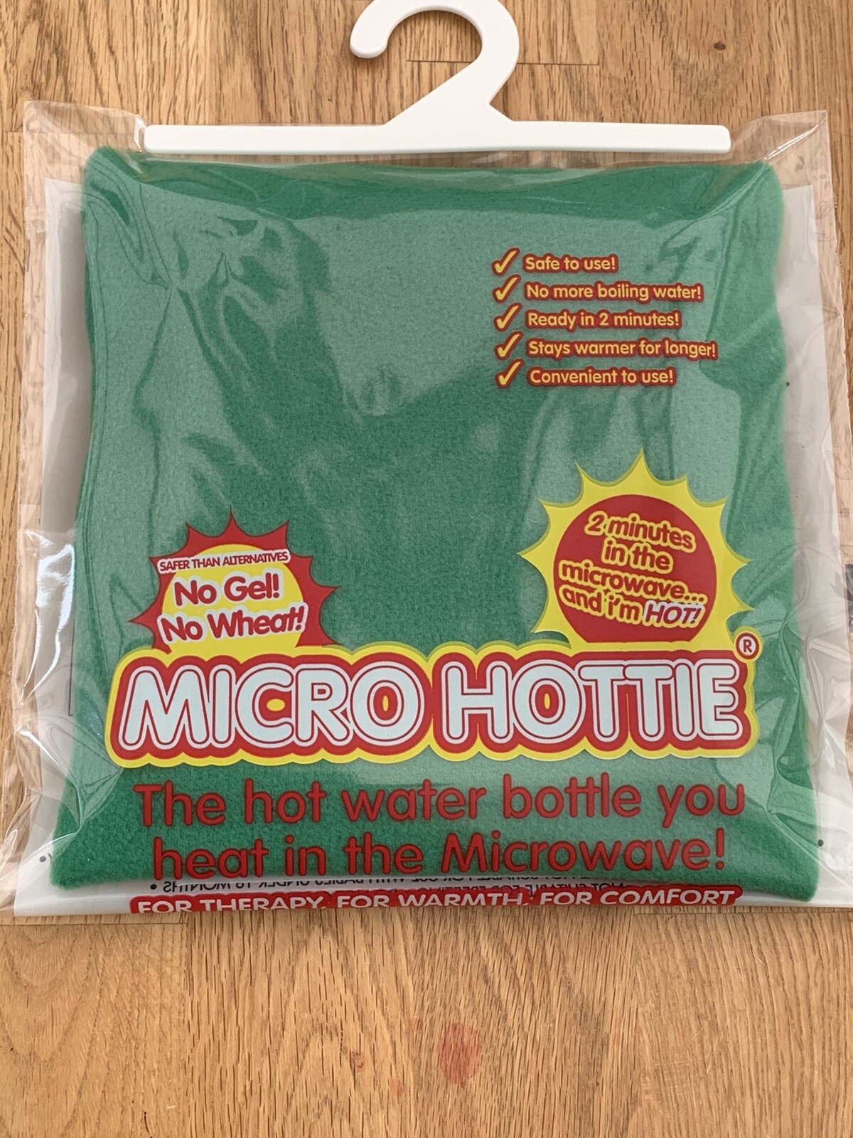 Hotties Emerald Green Fleece Microwavable Heat Pad Hot Water Bottle