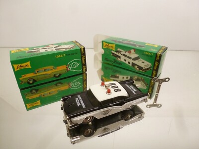 SCHUCO 1045/1 FORD COP CAR MICRO RACER WIND UP - L11.0cm - GOOD IN BOX - 162