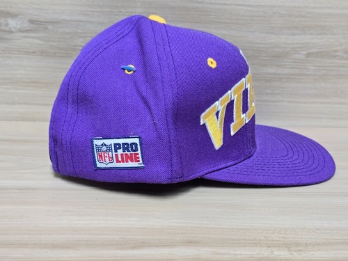Vintage 90's Starter 100% Wool Minnesota Vikings Arch Snapback New - Picture 5 of 10