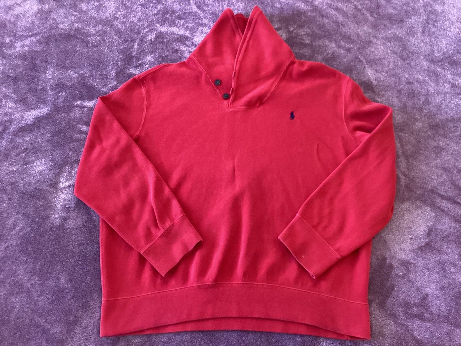 Polo Ralph Lauren Maglione Uomo XXL Felpa Rossa Piccolo Pony vedi foto