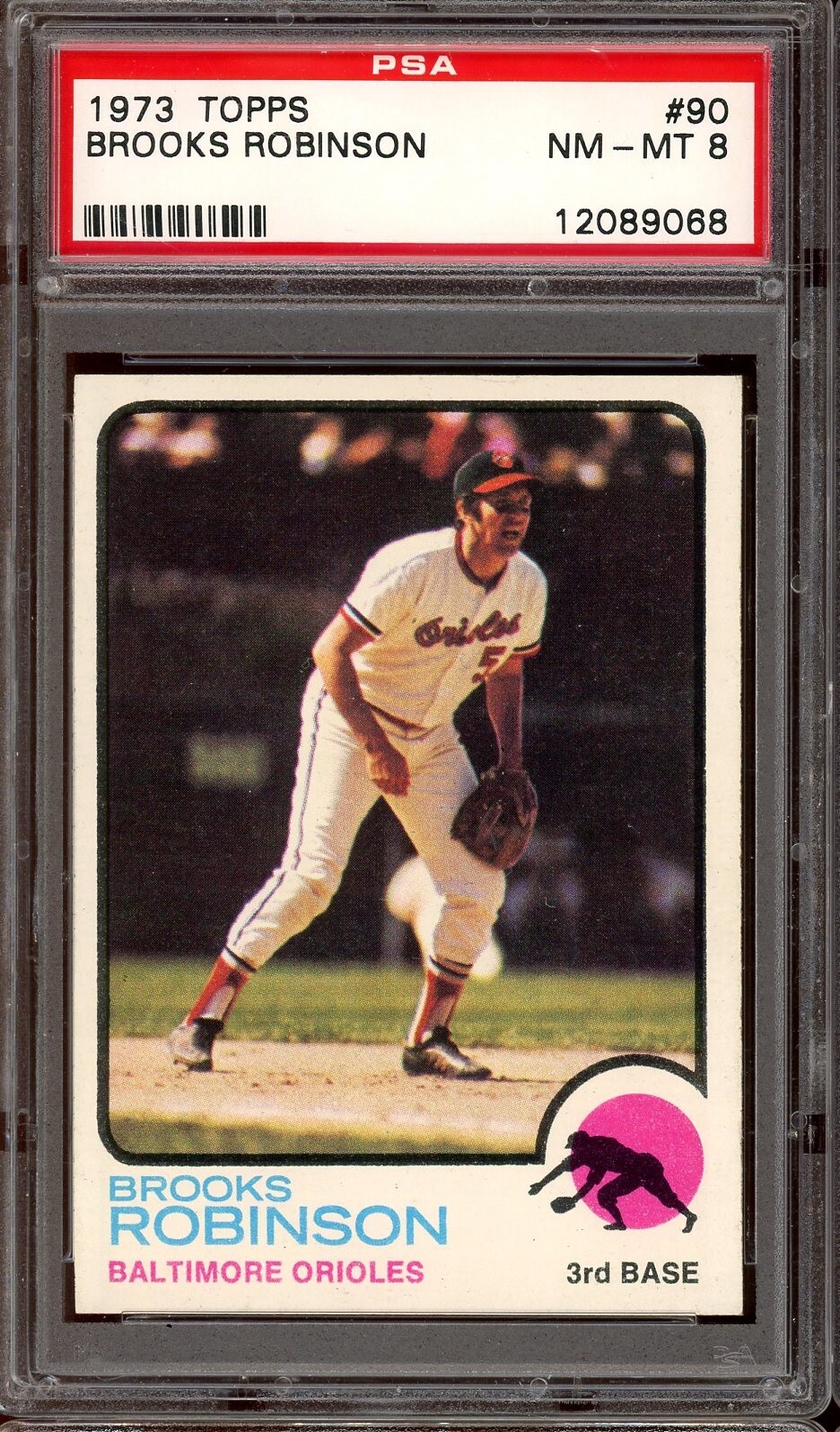 1973 Topps Baseball #90 Brooks Robinson PSA 8
