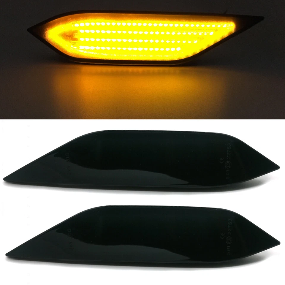 For Porsche Cayenne 958 92A 2011-2014 LED Side Marker Light Turn signal Lamp 2pc - Image 3 of 4