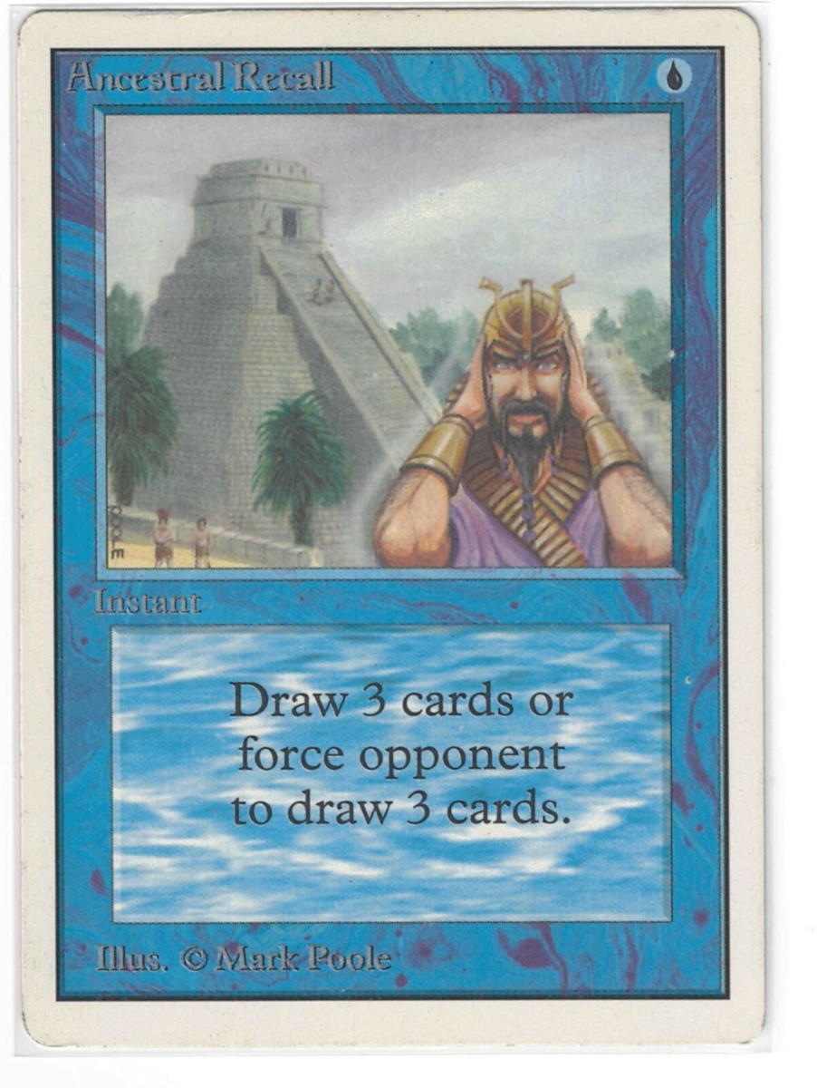 マジック：ザ・ギャザリング Ancestral Recall 2ED Power9 MTG 1 x Ancestral Recall Unlimited Edition Power 9 MTG Magic Reserved