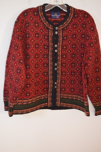 Wool Button Cardigan Sweater Size P 