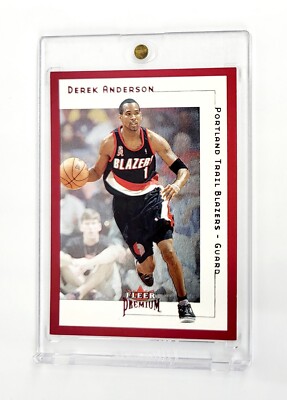 RED STAR RUBIES RUBY PARALLEL 2001-02 Fleer Premium DEREK ANDERSON TRAIL BLAZERS
