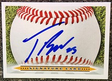 Trace Bright Signed Signature Card Baltimore Orioles!