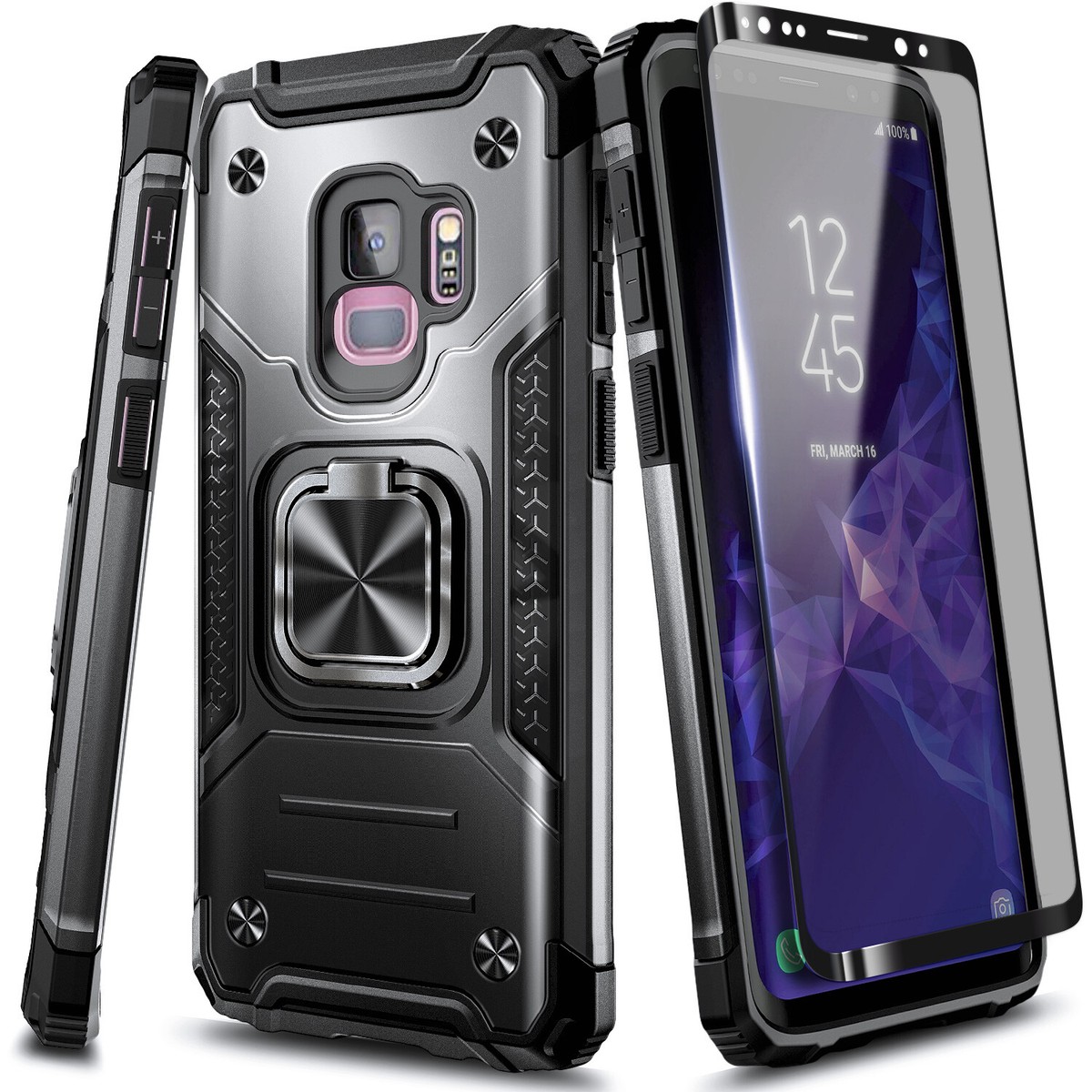 For Samsung Galaxy S9/S9 Plus Case Ring Stand Phone Cover with