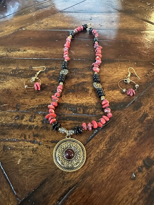 Handmade Jewelry Necklace and Earring set New
