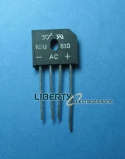 Lot of 2 (two) 8A 1000V BRIDGE RECTIFIER DIODE model: KBU810