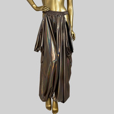 Belly Dance Costume Performance Iridescent Lycra Tribal Lantern Harem Pants