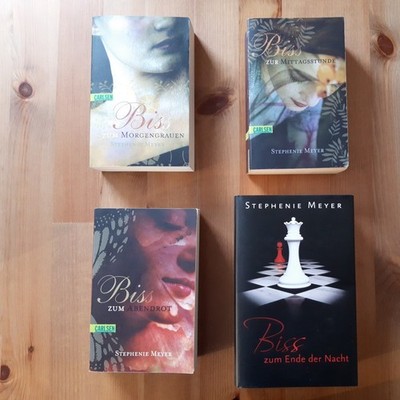 Biss Twilight Bücher 1-4 komplett als Taschenbuch (1-3)/gebunden (4)