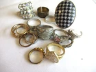 Vintage To Modern Costume Junk Jewelry Ring Lot 14 pcs