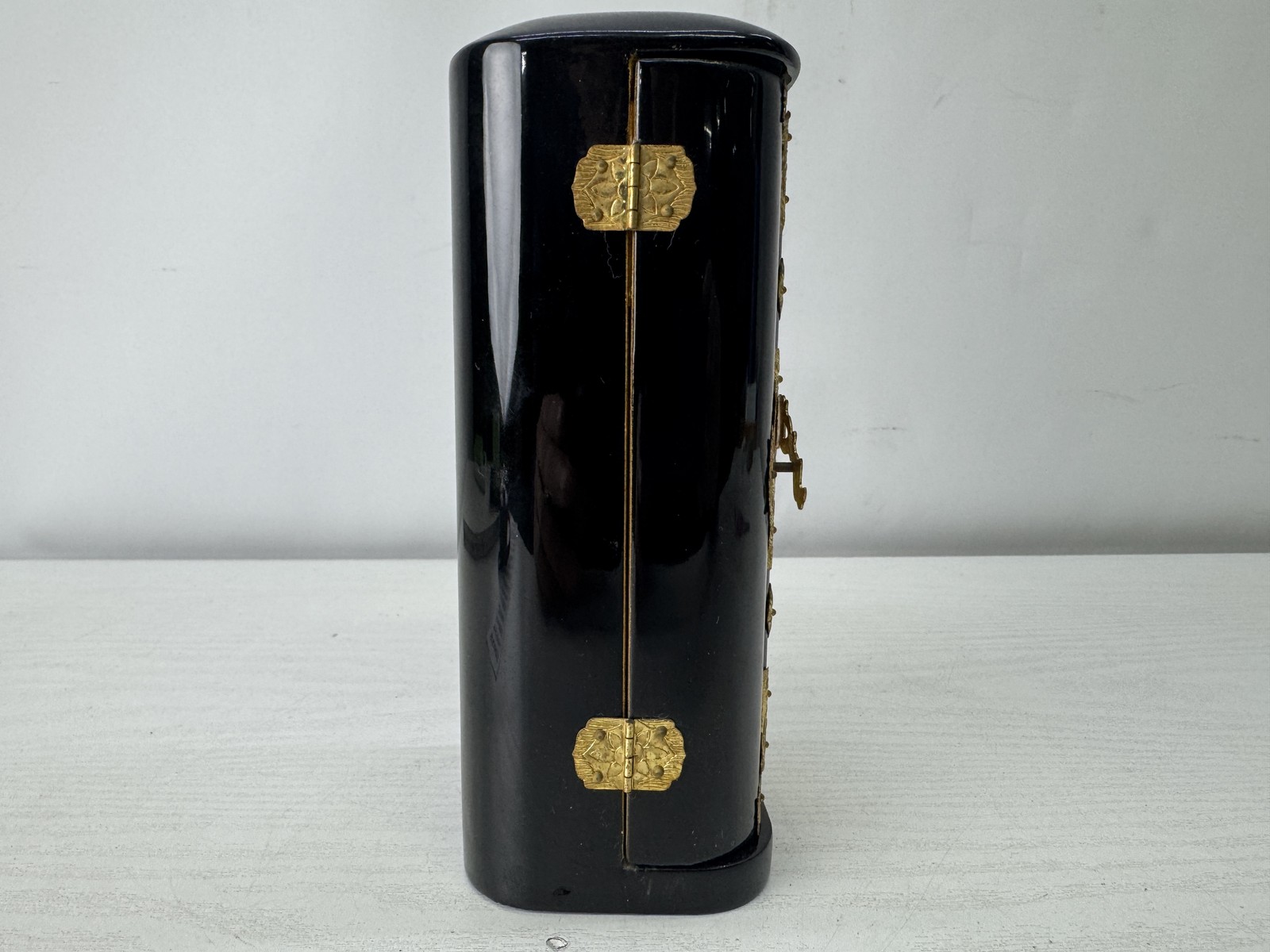 Y10022 STATUE wood carving Buddhist figure shrine cracked Japan antique Buddhism