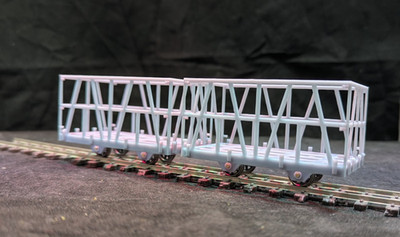 O-16,5 / 1:43,5 / 7 mm Schmalspur Zuckerrohr Käfig Waggons x2