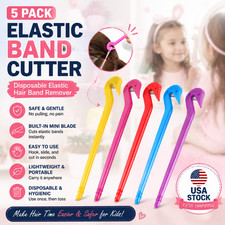 5 PCS Elastic Hair Band Cutter Disposable Hair Tie Remover Tool Safe  Easy Use