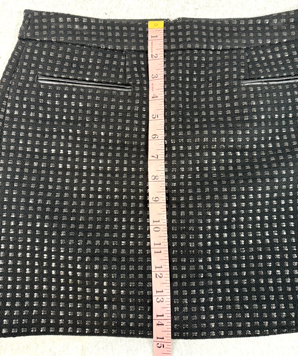 Gap Black Textured Square Pattern Lined Mini Skir… - image 12