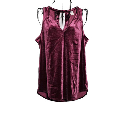 Old Navy Wine Red Velour Sleeveless Top size Small