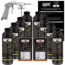 U-pol Raptor Black Urethane Spray-on Truck Bed Liner Spray Gun 8 Quarts