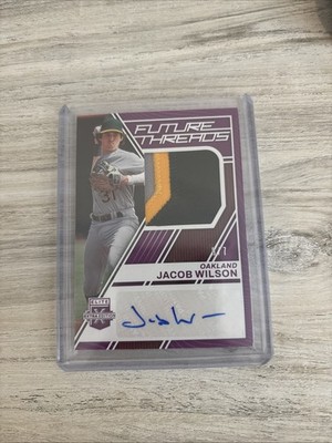2023 Panini Elite Extra Edition - Future Threads Jacob Wilson Patch Auto 6/7