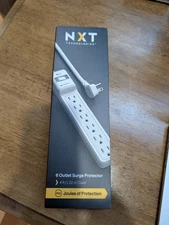 NXT Technologies NX54312 6-Outlet Surge Protector Power Strip 4 ft Cord 600 J NE