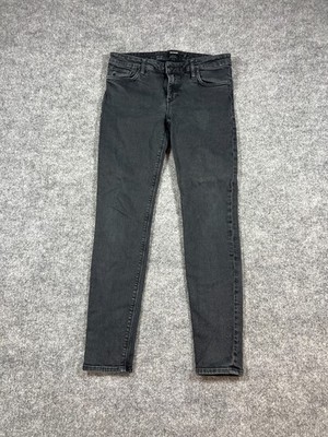 Hudson Krista Super Skinny Jeans Womens 27 Black Cotton Stretch Low Rise Zip Fly