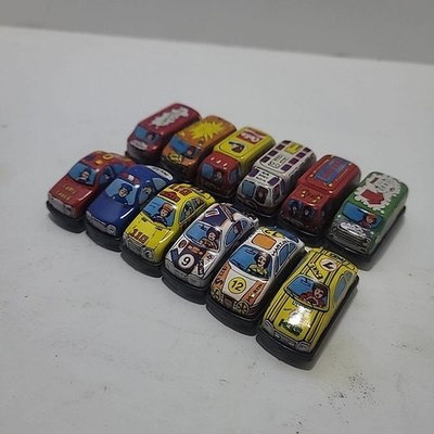 MINI SERIES TIN FRICTION TOY CARS Suzuki Toys JAPAN Coca-Cola Lot Of 12 Cars