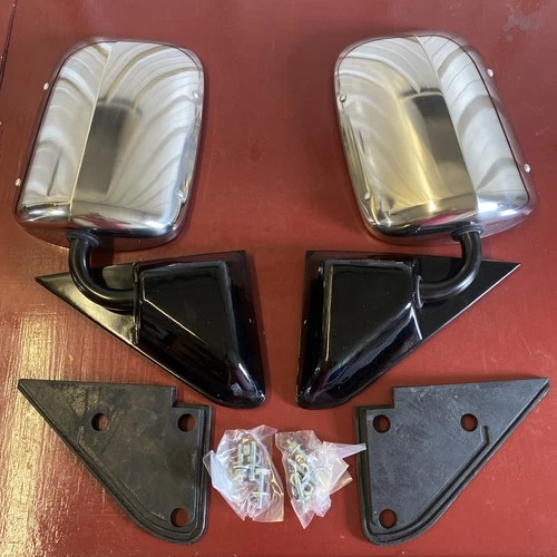 1988 - 1998 CHEVY GMC PICKUP TRUCK BLAZER JIMMY STAINLESS SIDE VIEW MIRROR SET