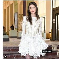 NWT. $3750 Zimmermann Runway Coaster Corset Laced Mini Dress ZM 3, US 10