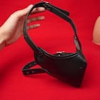 BDSM Half Face Mask Hood Mouth Gag Ball Bondage Restraints Expander Adults Games — photo 5