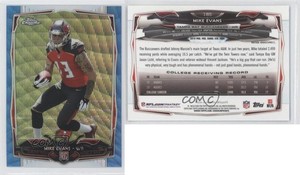 2014 Topps Chrome Blue Wave Refractor Mike Evans #185 Rookie RC